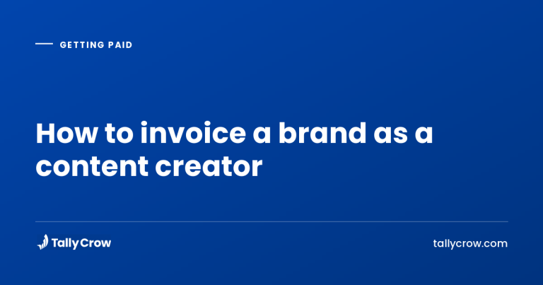 How to invoice a brand as a content creator