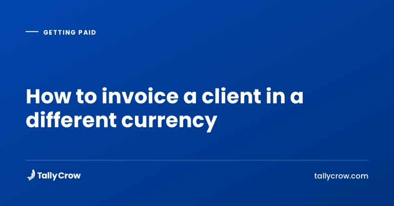 How to invoice a client in a different currency